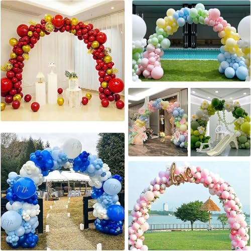 Image of Balloon Arch Kit - 9FT Tall & 10FT Wide Adjustable Stand Frame for Wedding, Baby Shower, Birthday Party - Garden Arbors, Plant Support, Photo Backdrop Decor