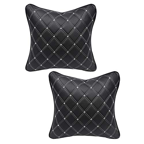 Able Elite Comphy Pillow Square Cushion Black & Silver for BMW GT Set of 2 pcs