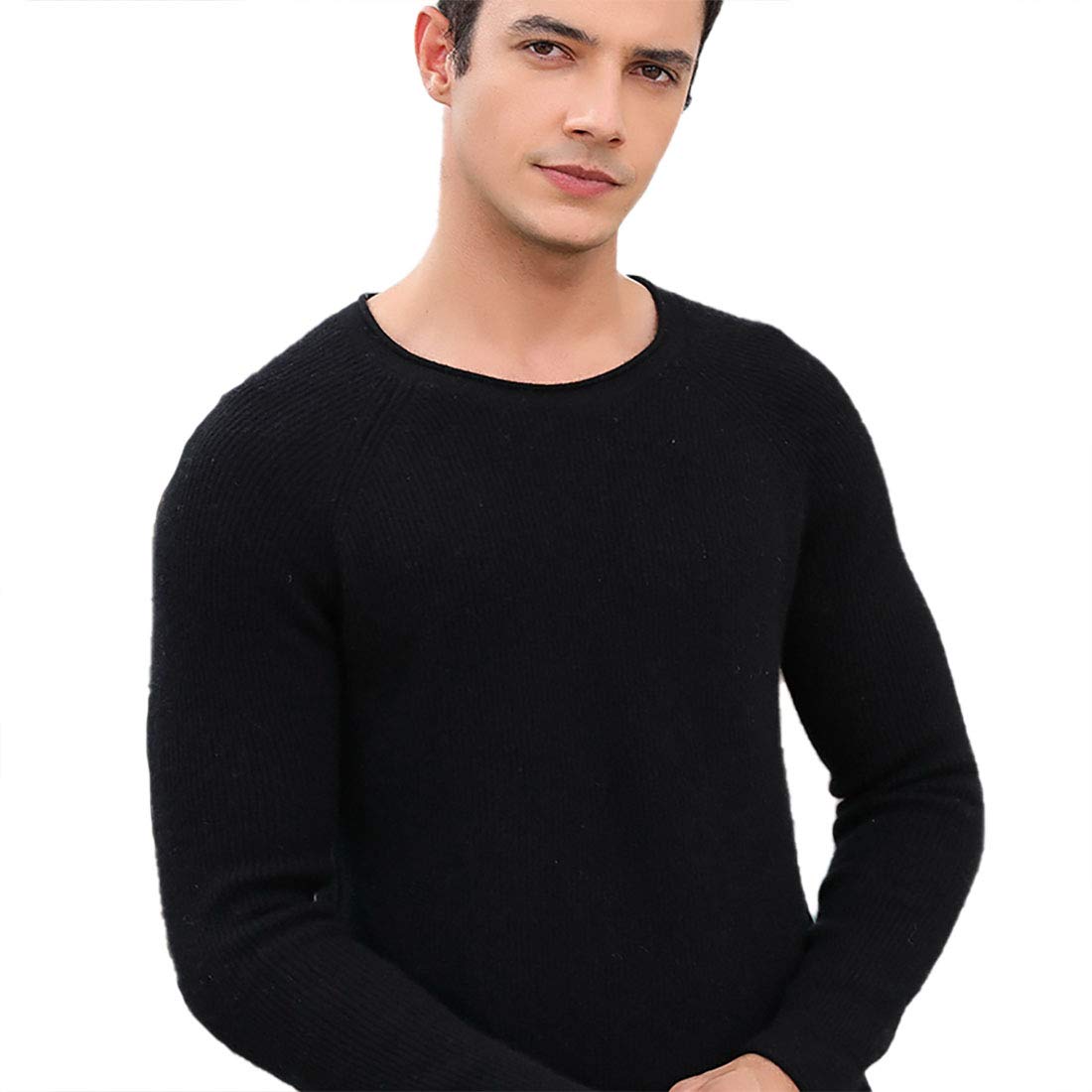 Grneric Un suéter de Lana, un suéter de Hombre, un Jersey de montaña Pura, un Cuello Medio Alto, un suéter de Mediana Edad.