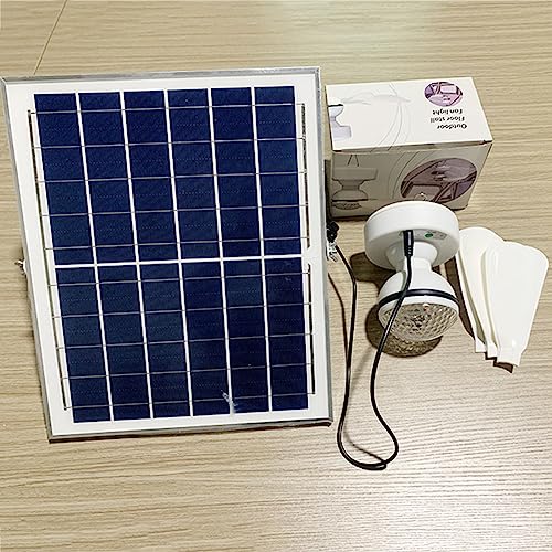 Ventilatore Da Soffitto Portatile Con Luci, Ventilatore Per Tenda Da Campeggio Con Telecomando E Pannello Solare, Pala Del Ventilatore Staccabile, Ventola Di Ricarica Usb - 7