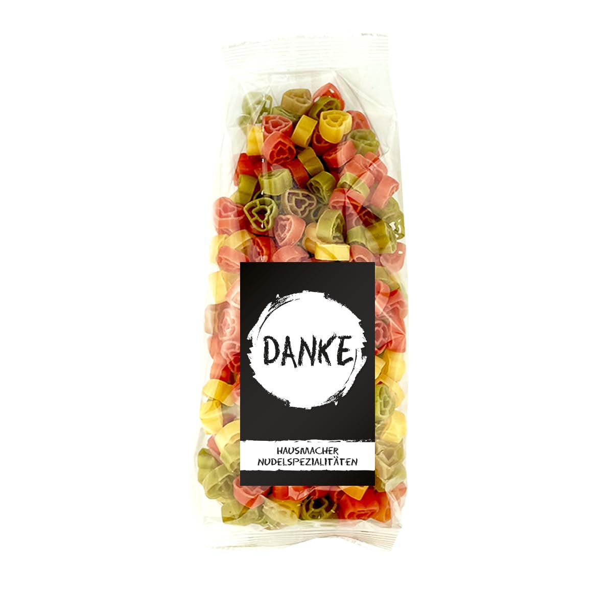 10x 250 gr. Nudeln Motiv: Danke/Geschenk/Kundengeschenk/Gastgeschenk