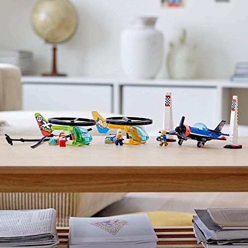 City Air Race 60260 Flying Helicopter Toy, Features 2 Ripcord Helicopters, Stunt Plane Aircraft Toy, 2 Pylons, Plus Rivera, Xtreme and Vitarush Pilot Minifigures, New 2020 (140 Pieces) - Lego - Immagine 6