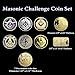 9pcs Masonic Challenge Coin Set United States Freemason Coins1