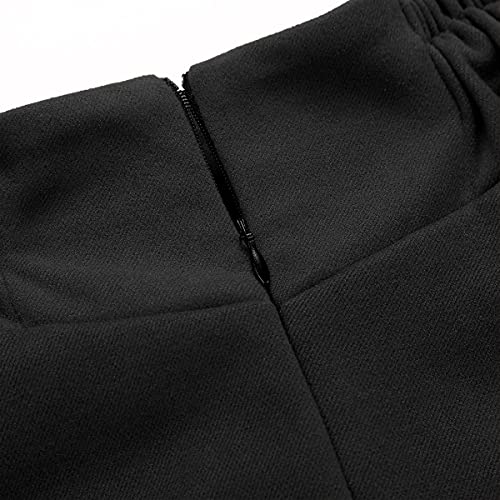 Image of IDEALSANXUN Women's Fall Winter High Waisted Wool Plaid A-line Long Skirt