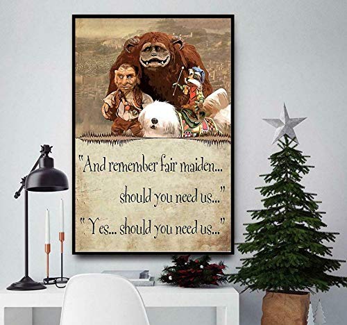 Tnnd Brown Labyrinth And Remember Fair Maiden Poster Art Wall Decor Metal Sign Poster 8X12 Inches