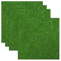 Aeaocvo 4 Stück Kunstrasen zum Basteln 20 x 20 cm Miniatur Moos zum Basteln, Kunstrasen Miniaturgarten, Künstliche Rasen für Miniatur-Ornament, Garten, Puppenhaus
