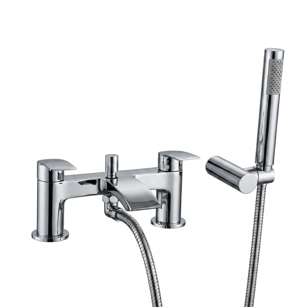 Arko Basin Mixer, Bath Filler, Bath Shower Mixer, Brass Construction, Modern Collection (Chrome, Bath Shower, Capri) โ image 1