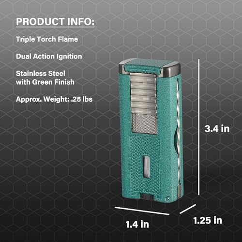 Encendedor de gas recargable triple llama Visol miniatura 3