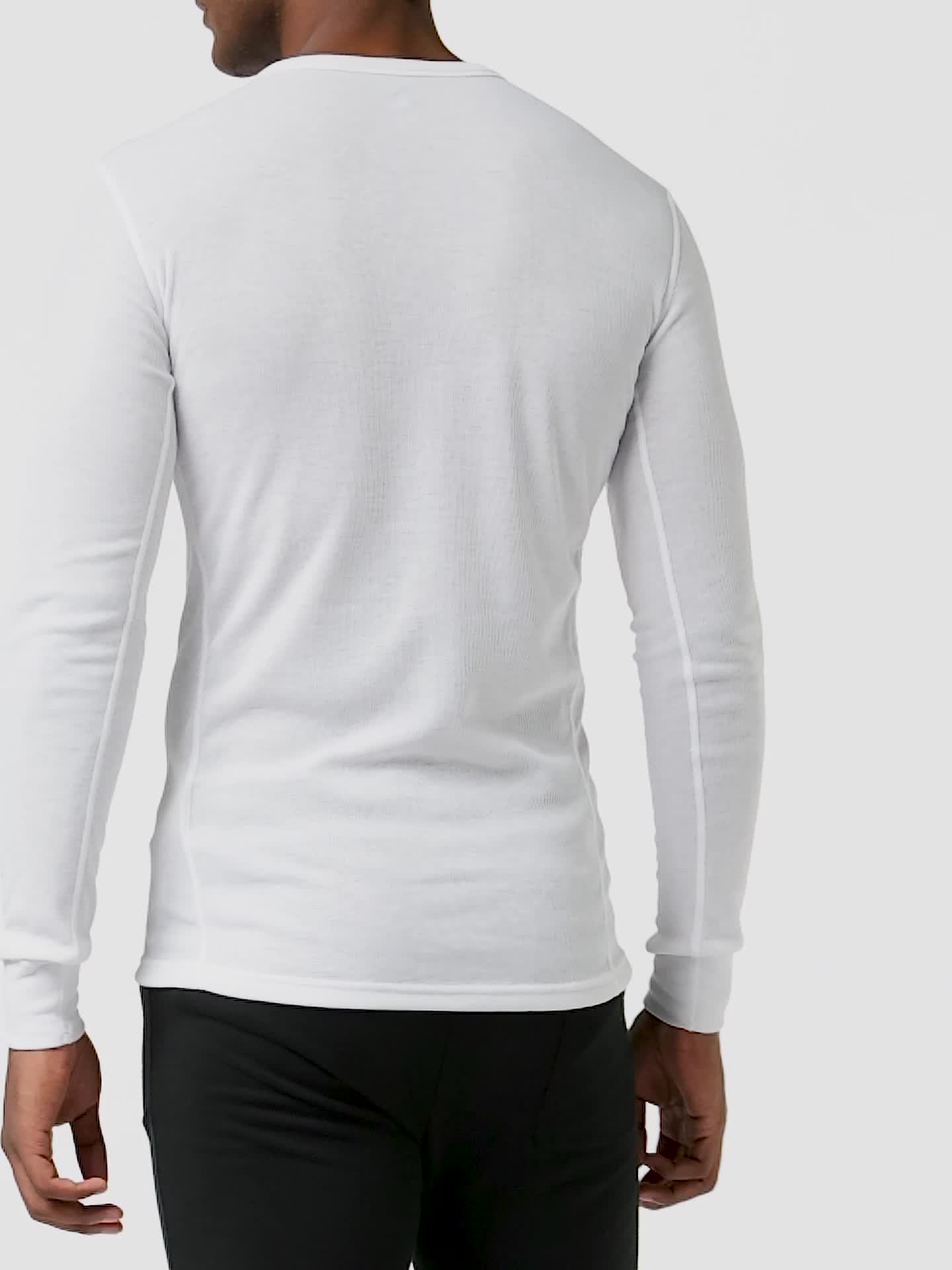 T-shirt base layer seamless a maniche lunghe Performance Wool 140 in black | Abbigliamento tecnico