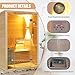 ToTibuy 2 Person Home Sauna Traditional Steam Sauna Luxurious Indoor Wood Spa Room with Stove Heater Thermometer Bluetooth Speakers 220V 47.24