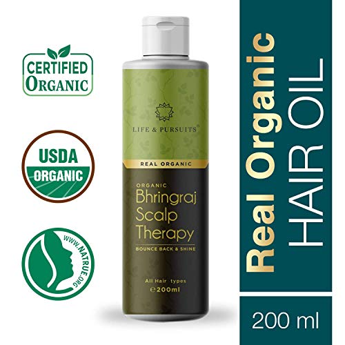 Life & Pursuits USDA Organic Hair Oil For Hair Growth With Bhringraj, Amla
