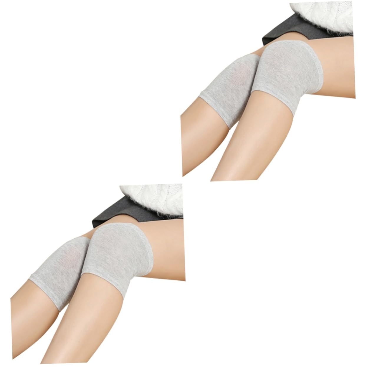 Healeved 2pcs - Knee Sleeve Warmers for Running Hiking Elastic Support Brace for Outdoor Sports Activities Comfortable Fit for Men Women Grey