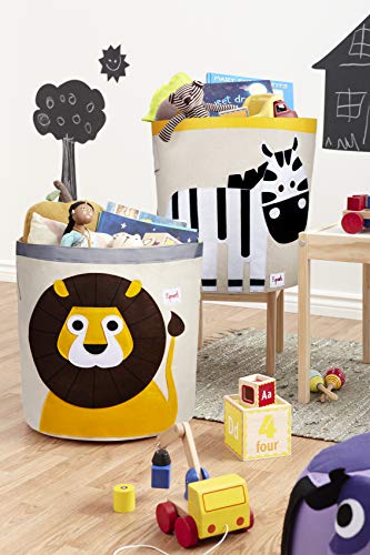 3 Sprouts Canvas Storage Bin - Laundry And Toy Basket For Baby And Kids, Lion #TOP3