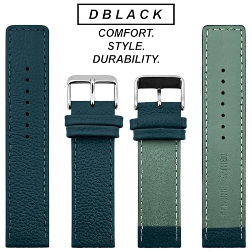 Image of DBLACK ''ZOLO'' Premium Leather Watch Strap, Pebble Pattern Design Watch Belt / / For 20mm, 22mm, or 24mm Boxy Finish Watch Band (Choose Your Size & Color)