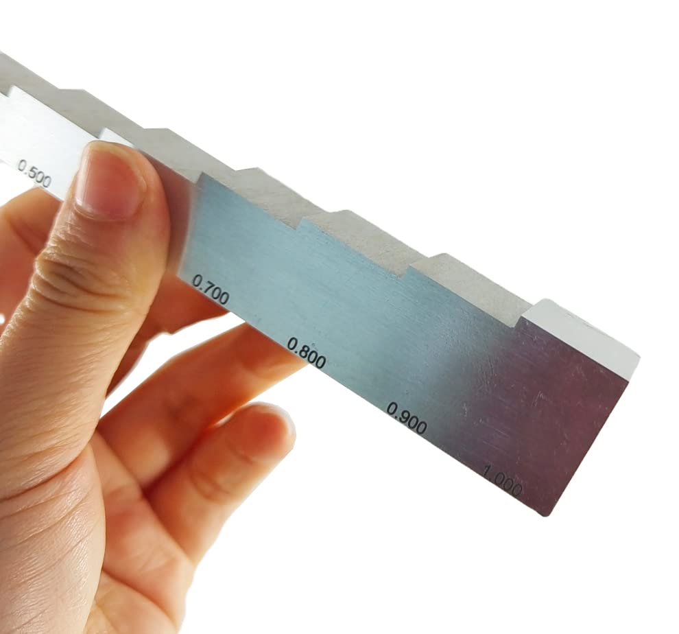 Bloque de calibración de aluminio de 10 pasos 0.100" a 1.000" para medidor ultrasónico de espesor con aluminio 7075 miniatura 6