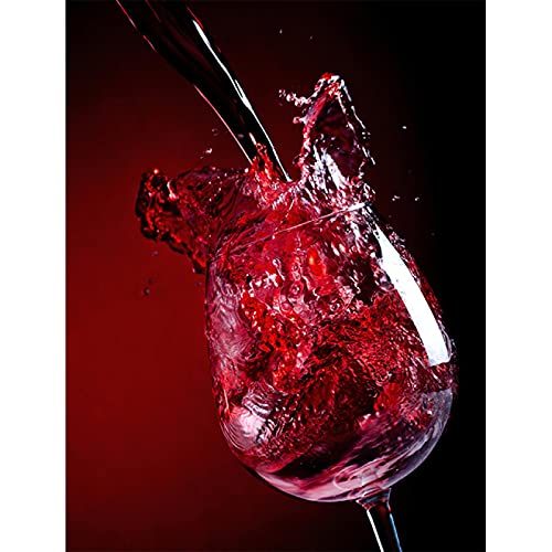 Verre à vin rouge impression sur toile moderne 50x70cm sans cadre décoration murale salon