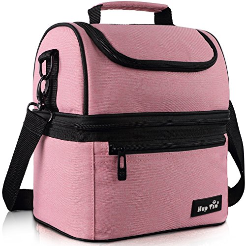Hap Tim Sac Isotherme Repas Femme & Homme, Lunch Box Bag Femme, Glaciere Souple, 7.5L Enfant Travail PiqueNique (Rose)