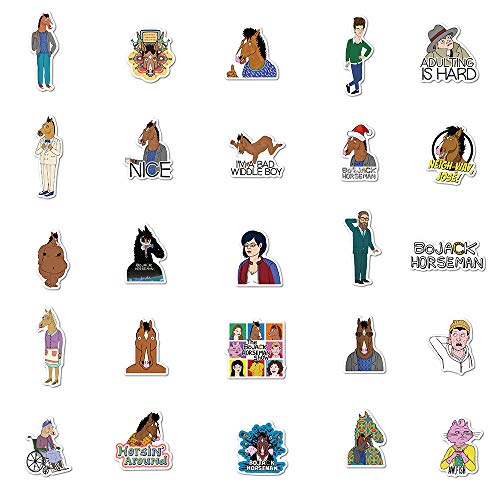 50 adesivi impermeabili BoJack Horseman per