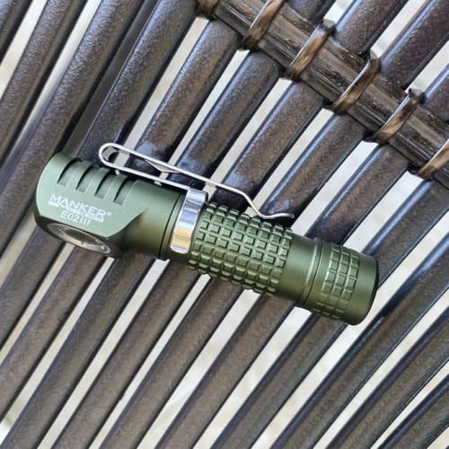 manker e02 iii 400 lumens aaa10440 flashlight pocket edc keychain angle flashlight with magnetic tail amp clip 4000k high cri r9080 led green-no headband