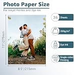 ZBEIVAN 8.5x11 Photo Paper, Glossy Photo Papers 36 Sheets, 8.5 x 11 Inkjet Printer Photo Paper for Dye Ink, 200 GSM