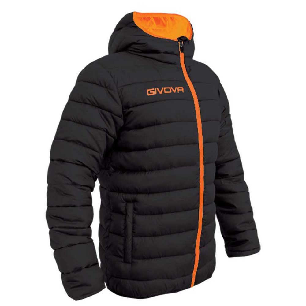 Givova Unisex Schwarz/Neonorange Giubbotto Olanda Nero/Arancio Fluo Tg. 4XL
