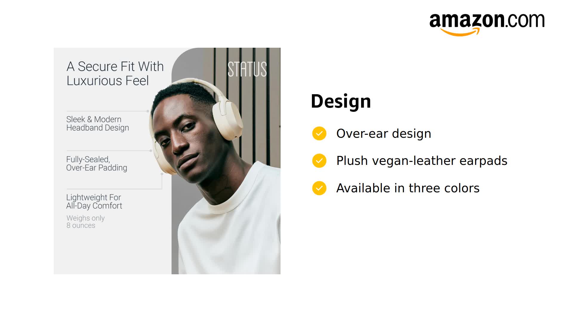 Amazon.com: Status Core ANC Active Noise Cancelling Headphones