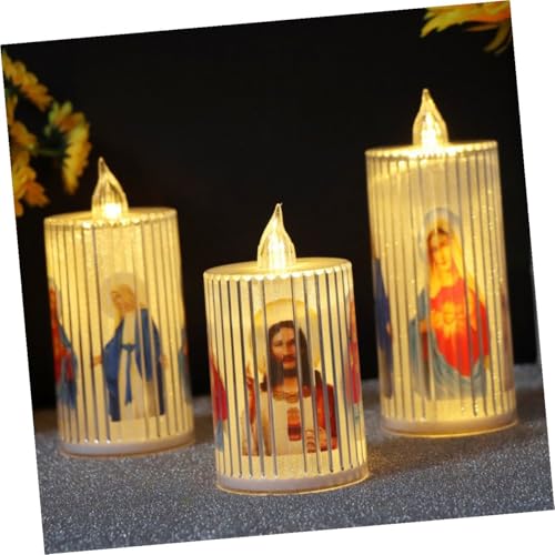 Lámparas de vela LED para evitar incendios en celebraciones católicas del hogar 5