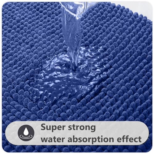 flintronic Non-Slip Bath Mat, 40 x 60 cm Chenille Bath Mat, Soft and Comfortable Bathroom Mat, Super Absorbent Fluffy Bath Mats for Bathroom, Machine, Washable Quick Dry-Royal Blue - Cosy Home Interiors flintronic Non-Slip Bath Mat, 40 x 60 cm Chenille Bath Mat, Soft and Comfortable Bathroom Mat, Super Absorbent Fluffy Bath Mats for Bathroom, Machine, Washable Quick Dry-Royal Blue - Image 7