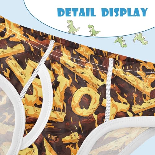 visesunny Boys Potty Training Underwear Burning Match Alphabet Breathe Cotton Briefs Size 2T-8Y for Toddler4