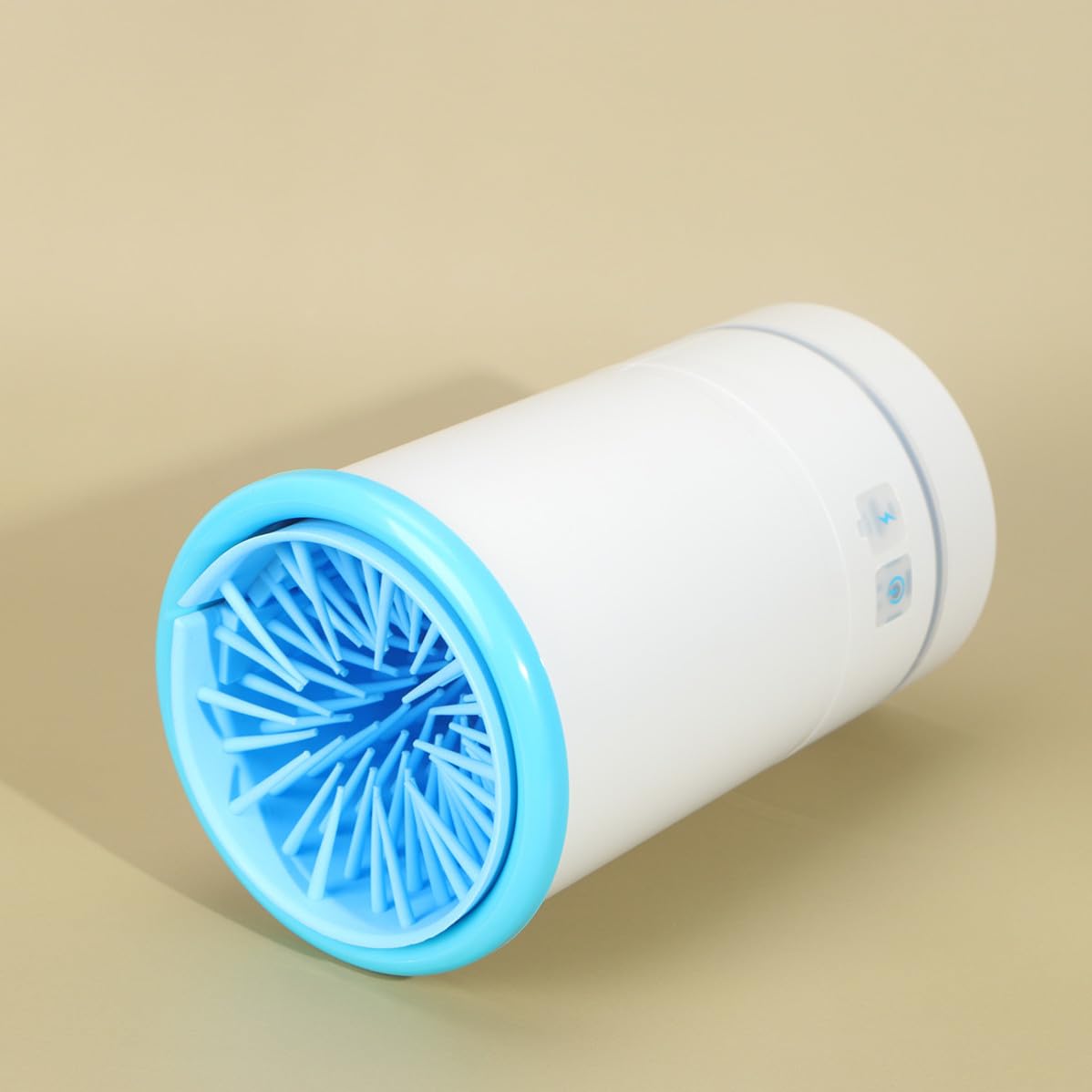 POPETPOP Masseur de Pattes pour Animaux de Compagnie, Machine à Laver Électrique USB, Silicone, Taille S, Blanc, pour Pattes de Chien, Nettoyage des Griffes