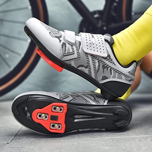 Image of Unisex Cycling Shoes Compatible with Peloton Indoor Riding Road Bicycle with Delta Cleats Outdoor Pedal Bike Shoes