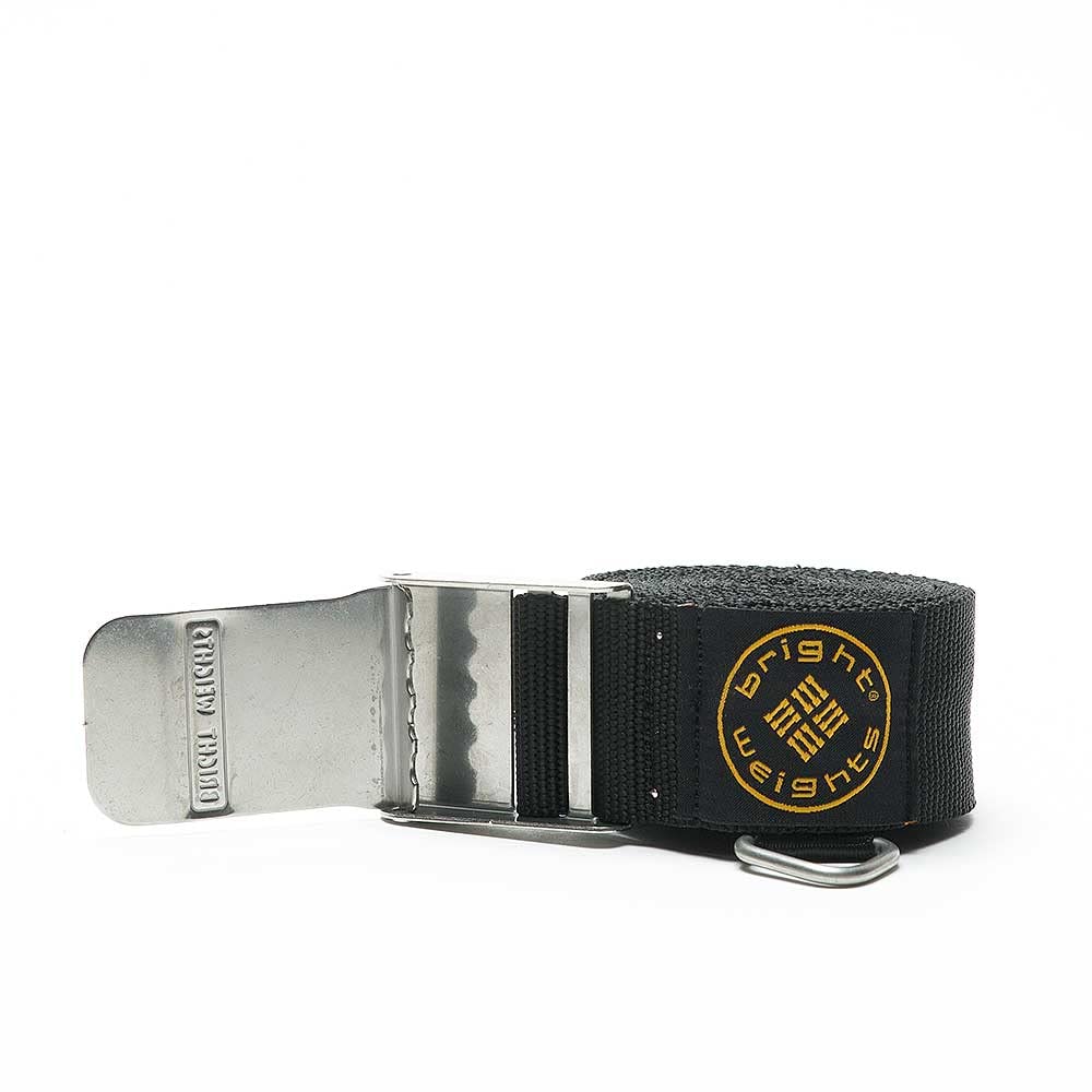 Bright Weights Waist Belt & Buckle (Black, Standard)