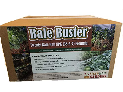 BaleBuster Straw Bale Gardening Twenty Bale Preparation kit Traditional Refined NPK Formulation 24 lbs (not Organic)