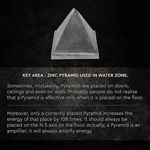 Image of Zinc Pyramid | Vastu Remedy | Yantra for Healing | Zinc Solid Pyramid for Positive Energy (Pack of 1)