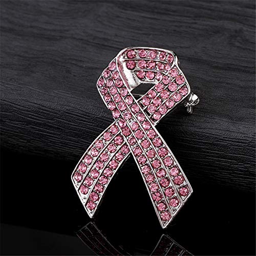 Pink Ribbon Brooch Pins For Women Breast Cancer Awareness Brooch Lapel Pins Pink Ribbon Bow Pins Brooch Love Careful Fashion Jewelry #TOP2