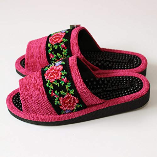 シェニール織りテープ 健康サンダル ブラック