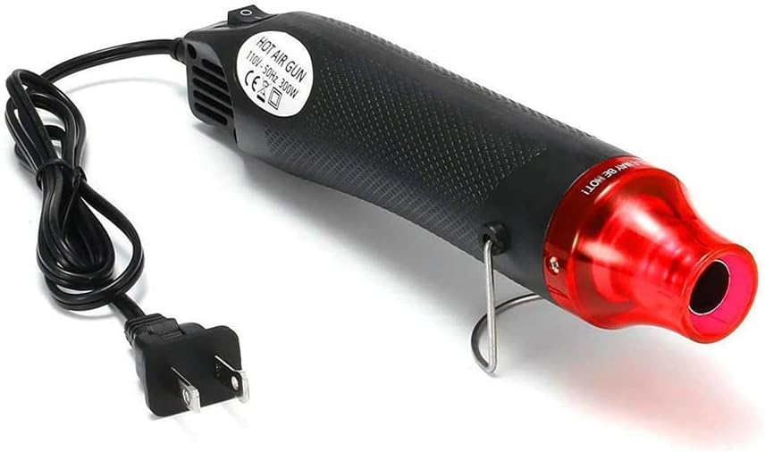 Heat Gun, Small Size, 300W, Heat Gun, Mini Size, Lightweight, Rapid Heating, 200 C, Hot Gun, Crafts, Drying, Heat Shrink Paper Decoration, Welding and Stripping, Hot Air Welding Machine, Ideal for