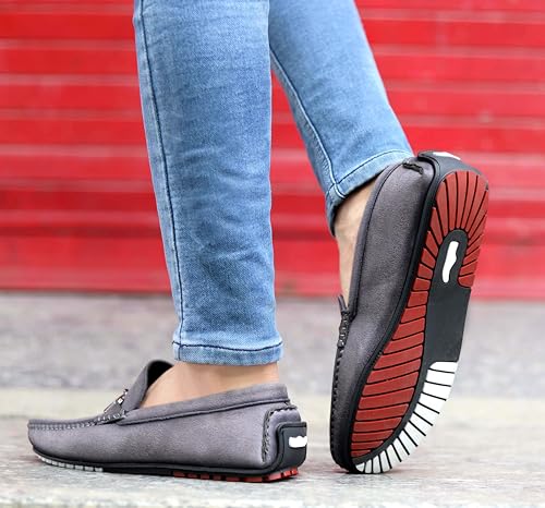Image of AADI Men's Suede Leather Outdoor Casual Loafer Shoes