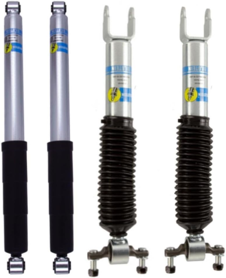 5100 Series Set of Front & Rear Shocks fits 2011-2024 Silverado Sierra 2500 3500 HD with Front 1.5 Inch and Rear 1 Inch Lift | Optimal Performance | 24-253161 24-196468