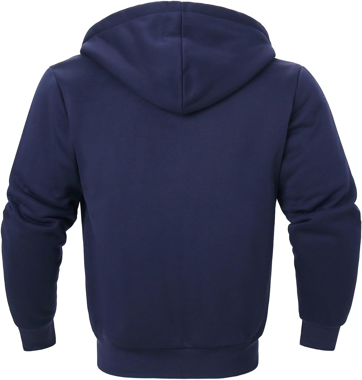 Facitisu Flannel Hoodies for Men Sherpa Lined Heavy Fleece Plaid Jacket Mens Coats Plus Size Big Tall - Image 3