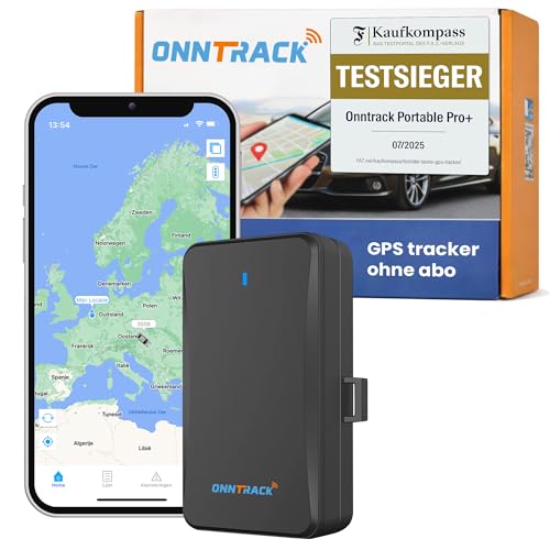 ONNTRACK Portable Pro+ GPS Tracker Auto – Eingebauter Tracker mit Echtzeit GPS Live Tracking, Ohne ABO, 90 Tage Akkulaufzeit, 4G LTE Peilsender mit App-Steuerung und Manipulationsalarm