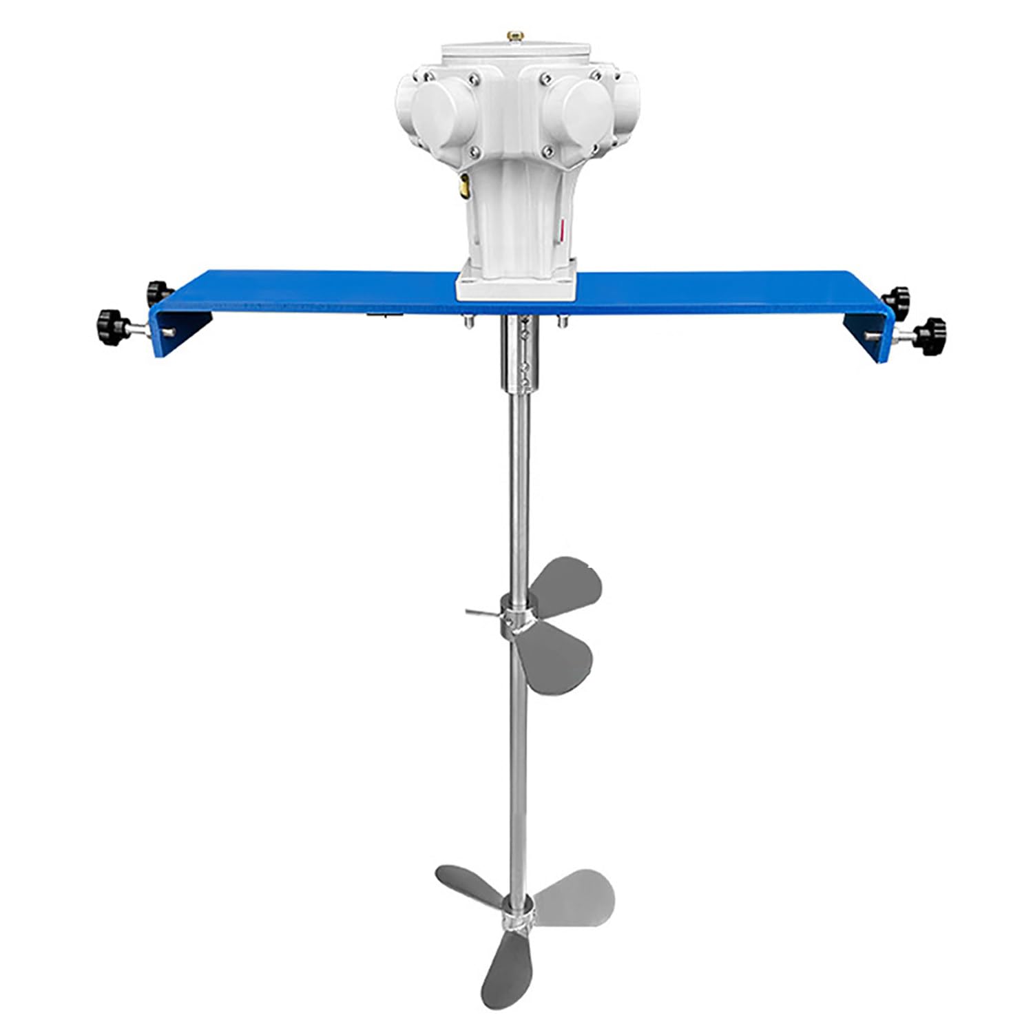 Mezclador neumático con varilla agitadora de acero inoxidable de 20 mm, placa horizontal de 600 mm para una mezcla eficiente de pegamento y cosméticos, diámetro de varilla de agitación de 15 mm
