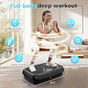 Relife rebuild your life vibration plate exercise machine fitness platform full body shaker workout vibrate stand board lymphatic drainage shaking for weight loss fat burner at home gyms  urban country home decor