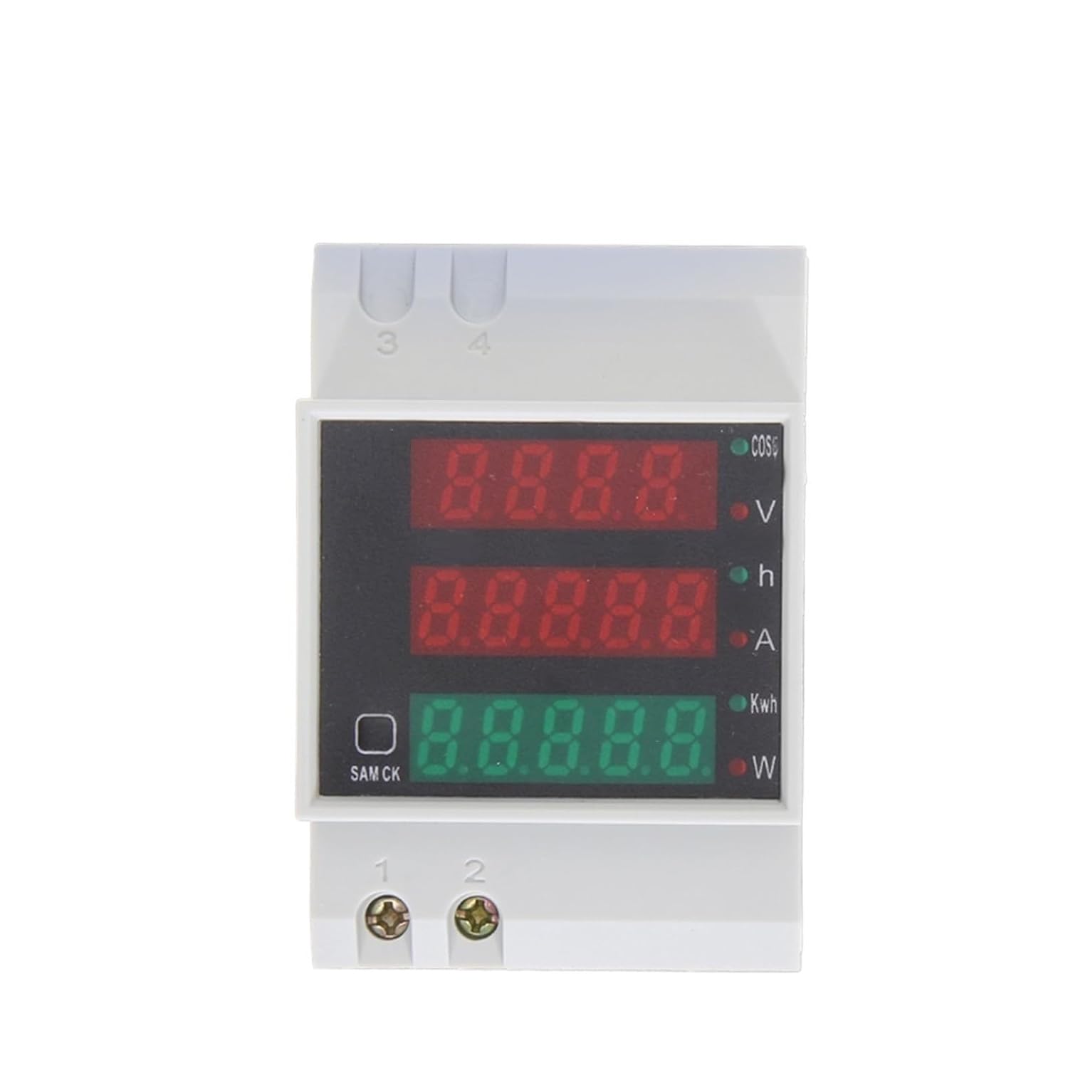 D52-2047 Din Rail Ammeter Voltmeter Voltage Test Easily Carrying Active Power Factor Time Energy Lightweight Gadgets