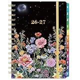 Planner 2026-2027 - Academic Planner 2026-2027, JULY 2026 - JUNE 2027, 6.3" x 8.4", Weekly and Monthly Planner with Color-Coated Tabs, Planners, College School Supplies for Student Teacher Home, Hardcover, Inner Pocket, Romantic Starry Garden Style