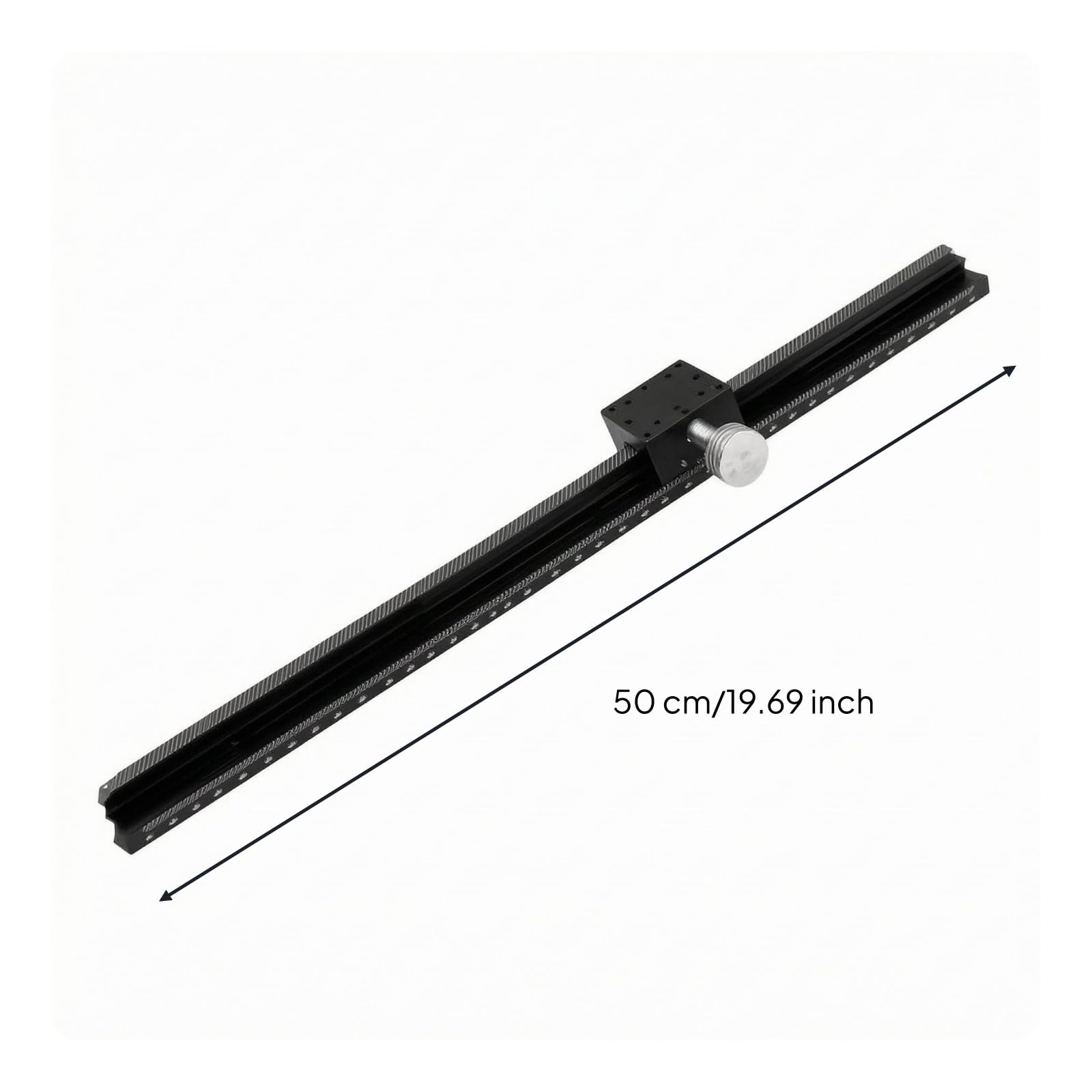 Laboratorio Guide Scorrevoli Piattaforma Lineare Manuale Tavola di Posizionamento Piano Traslante con Fori Filettati Vite di Regolazione Passo Lunga, LWX40-L500