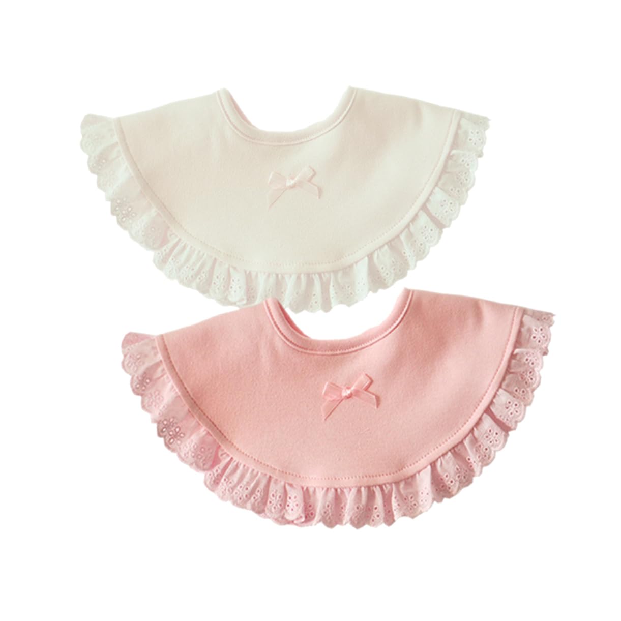 VICASKY 6pezzi Bavaglino e Rotazione Per Grembiule Per Neonata e Rosa Assorbente e Lavabile Per La e