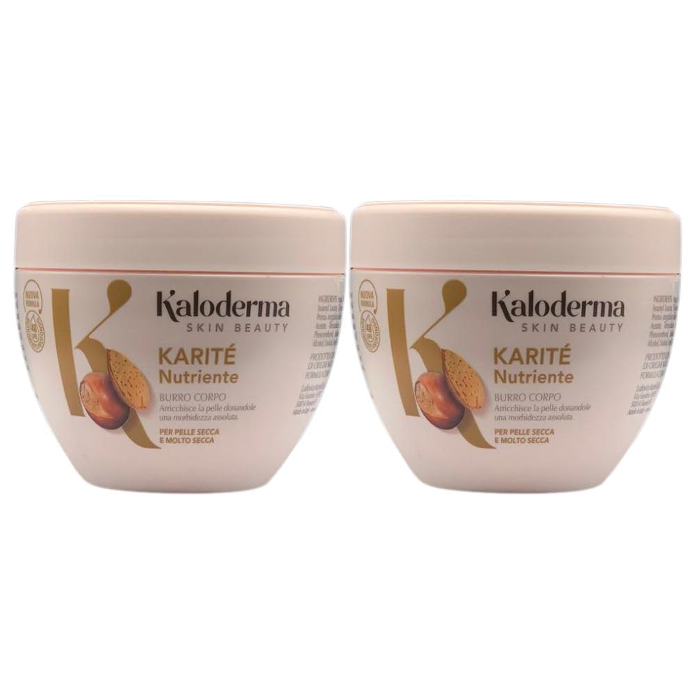 2X Burro Corpo Nutriente Karité, per Pelle Secca e Molto Secca, 300ml