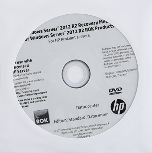 Microsoft Windows Server 2012 R2 Standard - Lizenz - 2 Prozessoren - OEM - ROK - DVD - BIOS-Sperre (Hewlett-Packard) - Mehrsprachig