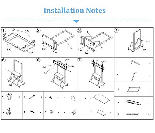 Soporte móvil para TV 55-90 pulgadas con ruedas y frenos miniatura 6